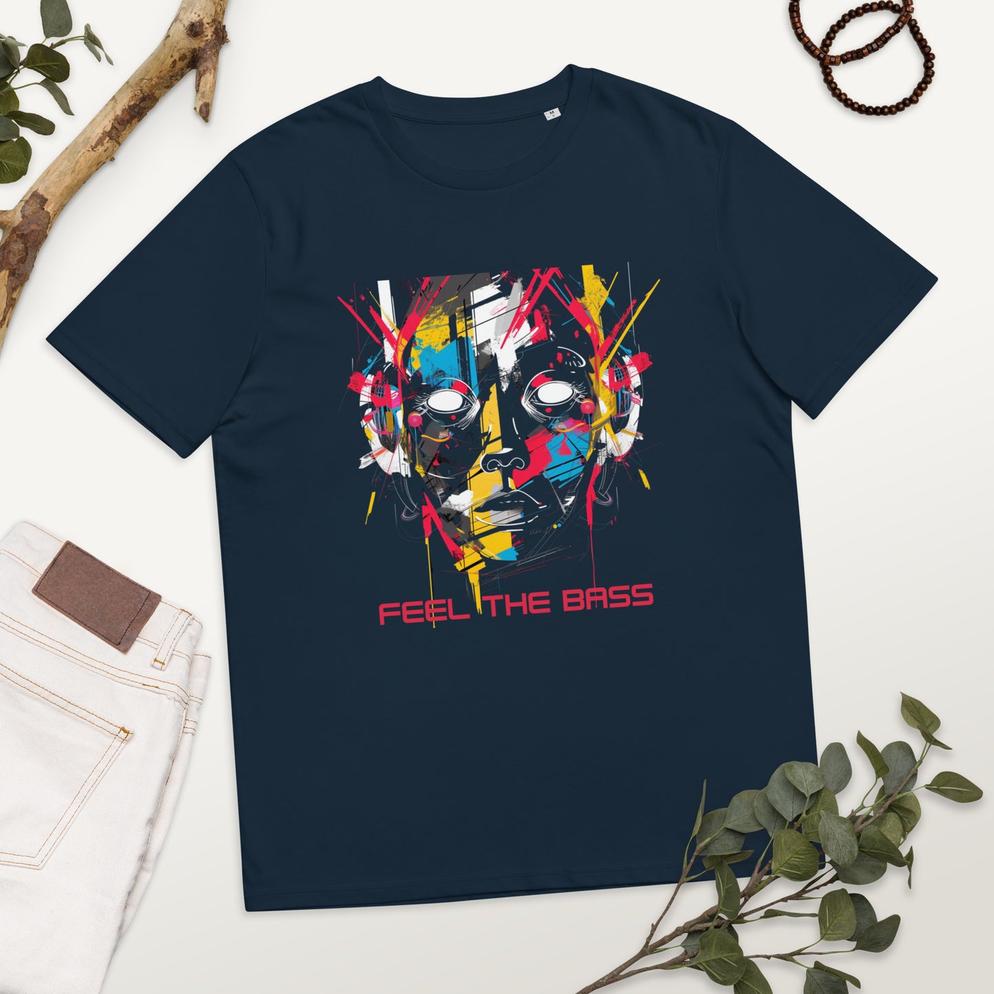 Unisex organic cotton t-shirt Feel the Bass